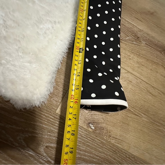 Express Womens Blazer Size 4 Polka Dot Black White Blazer - Picture 7 of 9